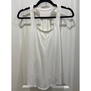 Lululemon White Racerback Activewear Tank Top Sz 6